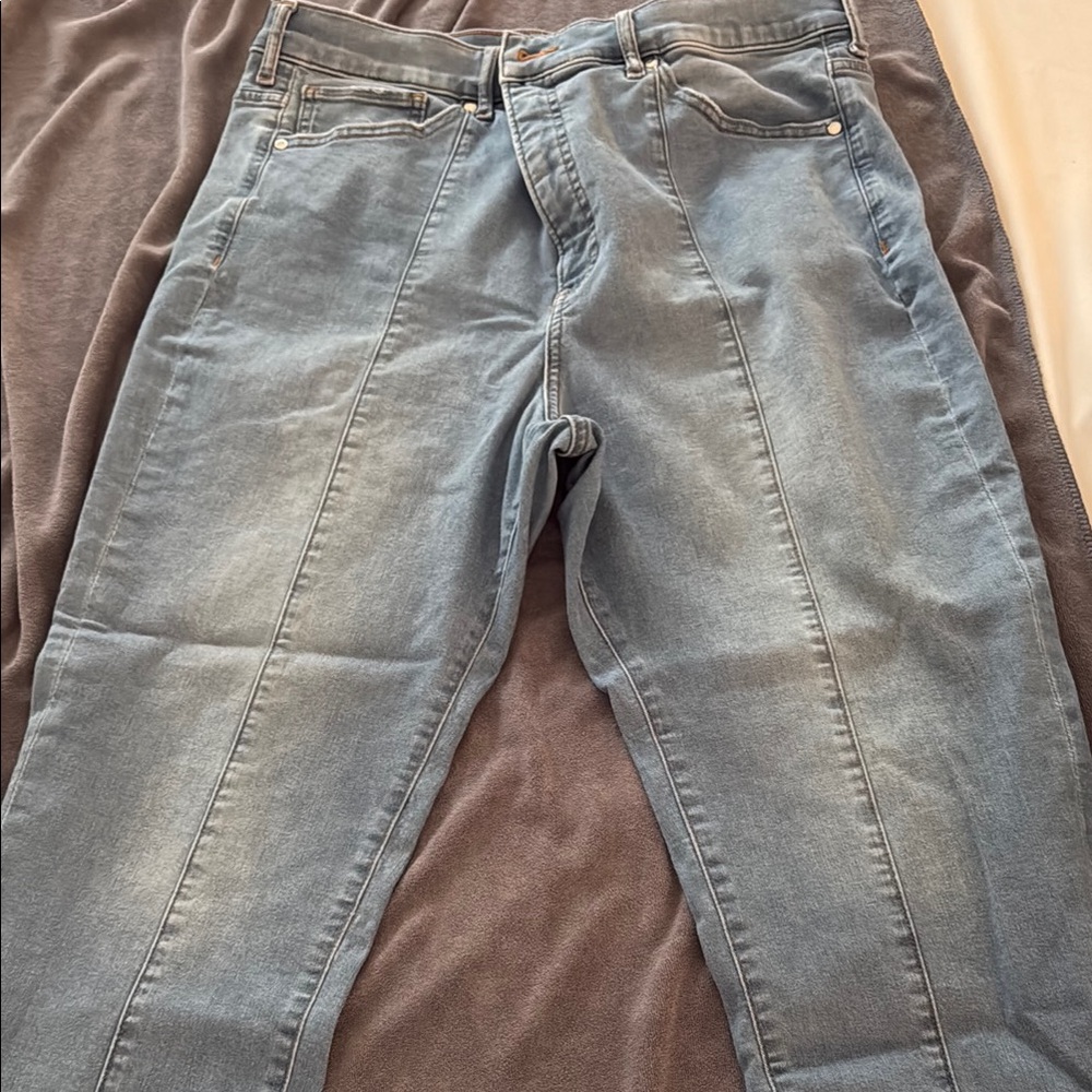 Express Blue Straight Leg Jeans Classic Denim